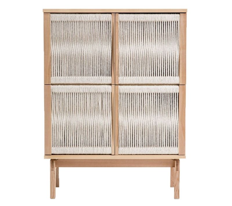 Vaisselier Design 4 Portes "lilla" 122cm Naturel