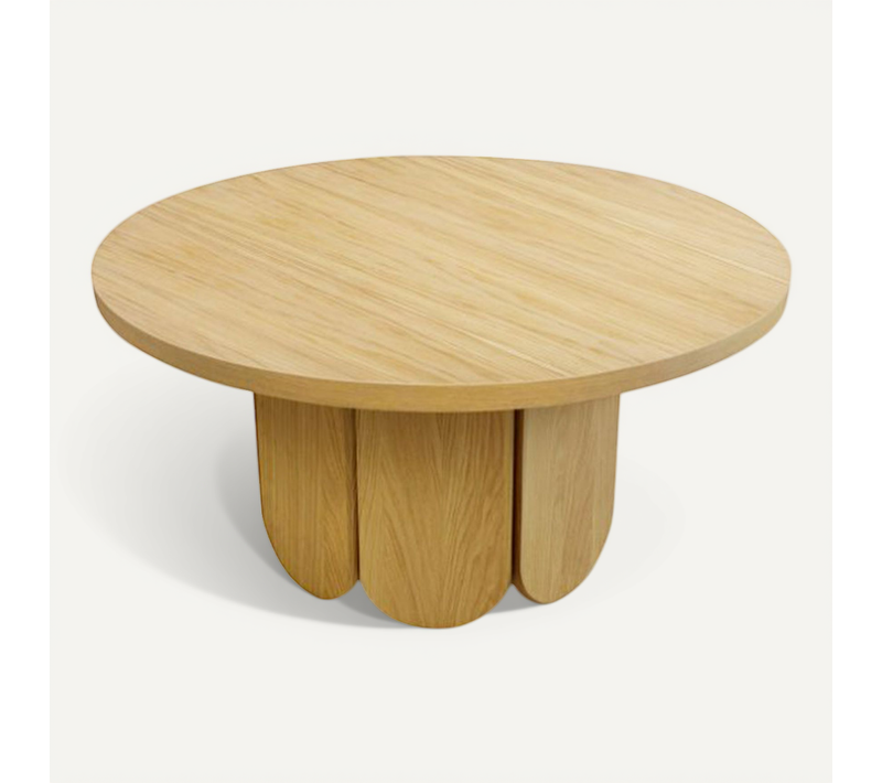 Table Basse Ronde Design "soft" 78cm Naturel