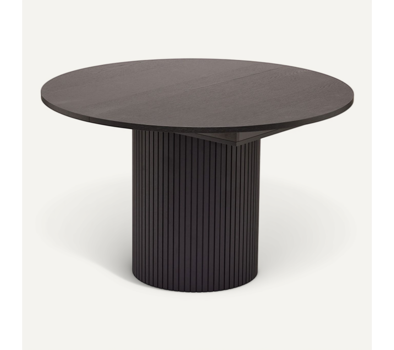 Table à Manger Extensible 4 à 6 Personnes En Bois D.120-160x120cm - Noir