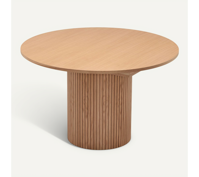 Table à Manger Extensible 4 à 6 Personnes En Bois D.120-160x120cm - Bois Clair