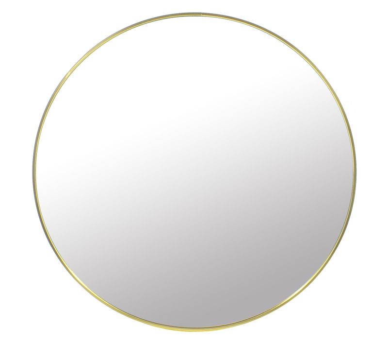 Miroir Mural Rond 70 Cm Avec Cadre En Métal Doré