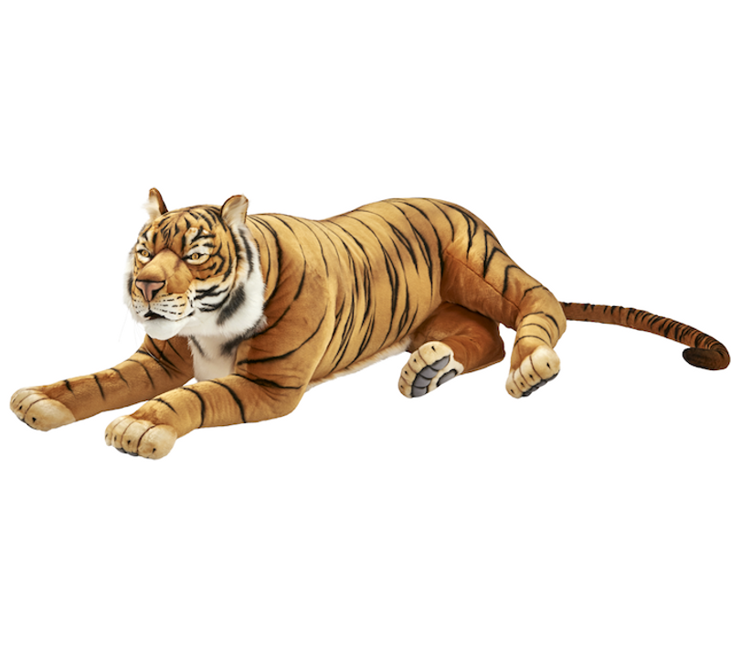 Hansa Peluche Geante Tigre Brun Couche 150 Cm L