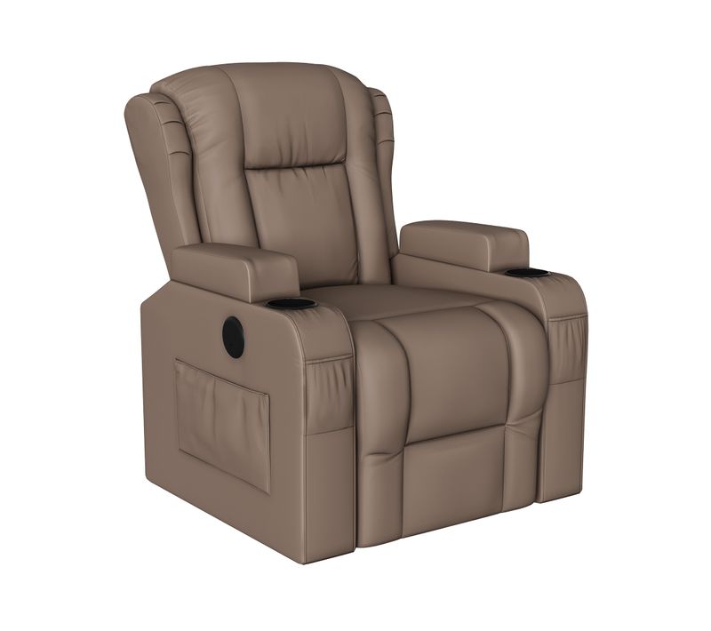 Fauteuil De Massage Électrique Avec Chauffage Lombaire Et Repose-pieds Rétractable,brun