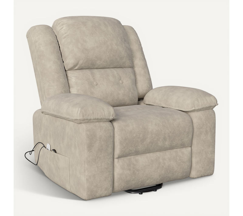 Fauteuil De Massage Électrique Avec Fonction D'inclinaison Et Chauffage Par Vibration, Marron