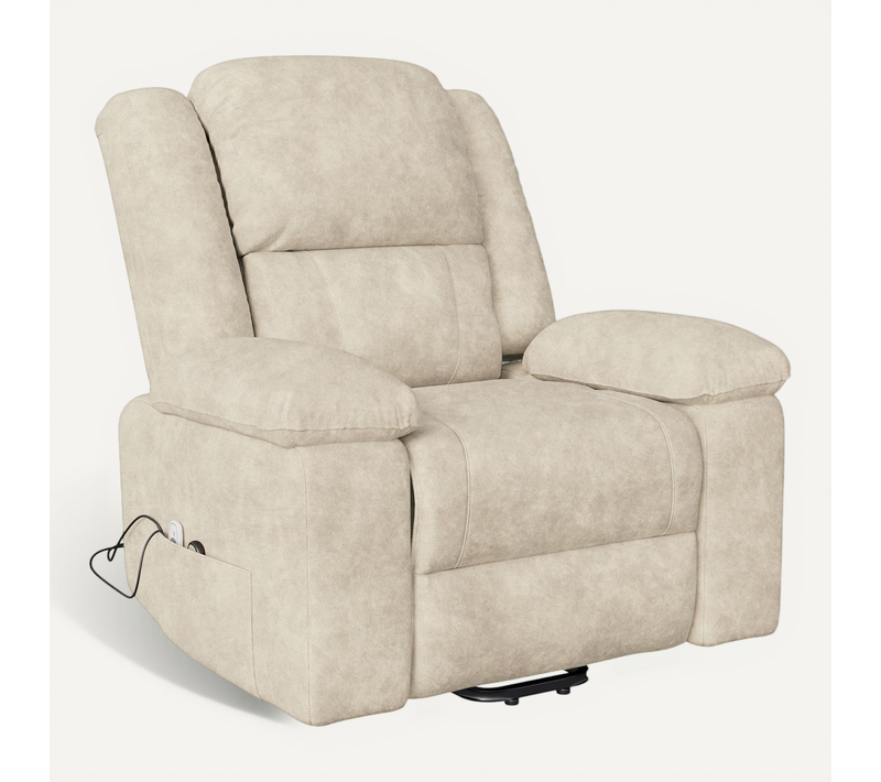 Fauteuil De Massage Électrique Avec Fonction D'inclinaison Et Chauffage Par Vibration,beige