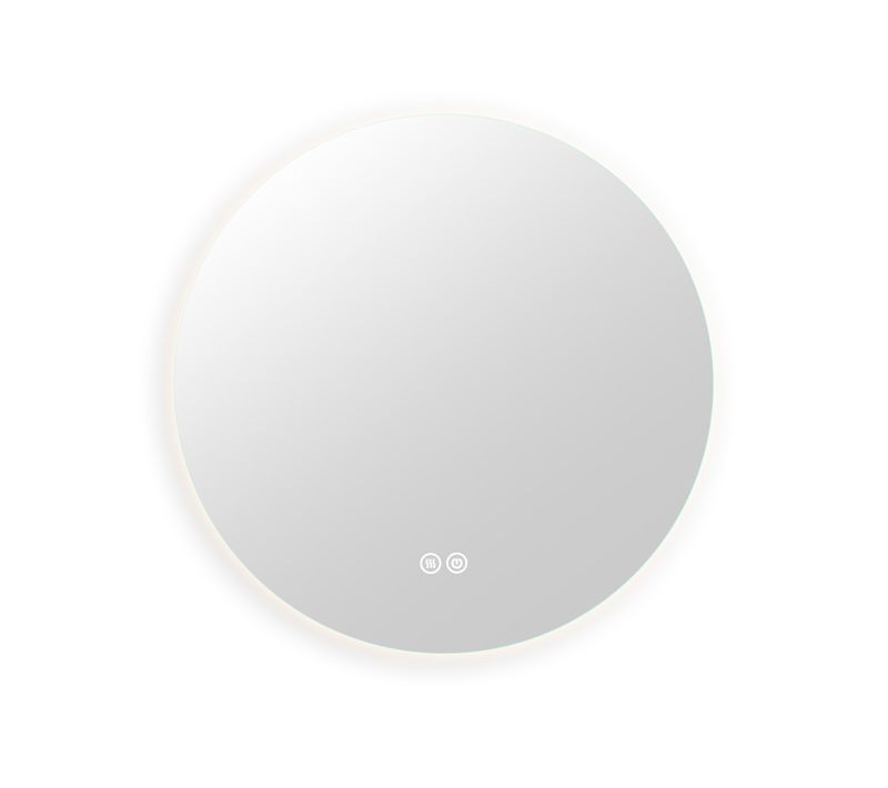 Miroir De Salle De Bain Rond Avec Éclairage LED,3 Couleurs De Lumière,dimmable,antibuée,80 X 80 Cm