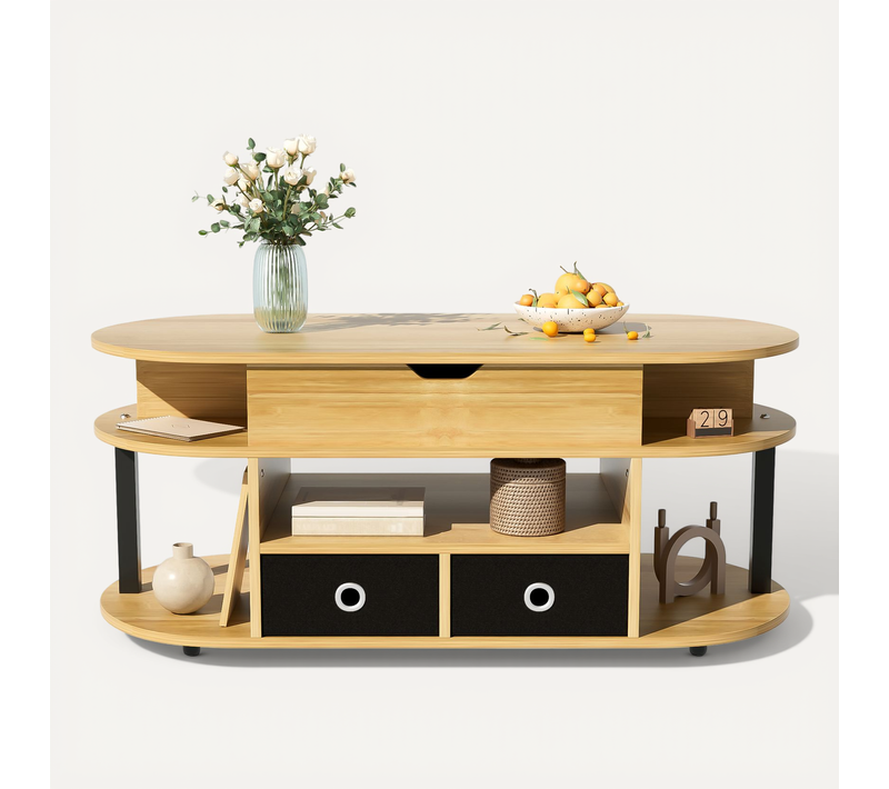 Table Basse Moderne En Panneaux De Particules - Bois