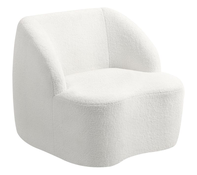 Fauteuil Moelleux En Polaire - Blanc