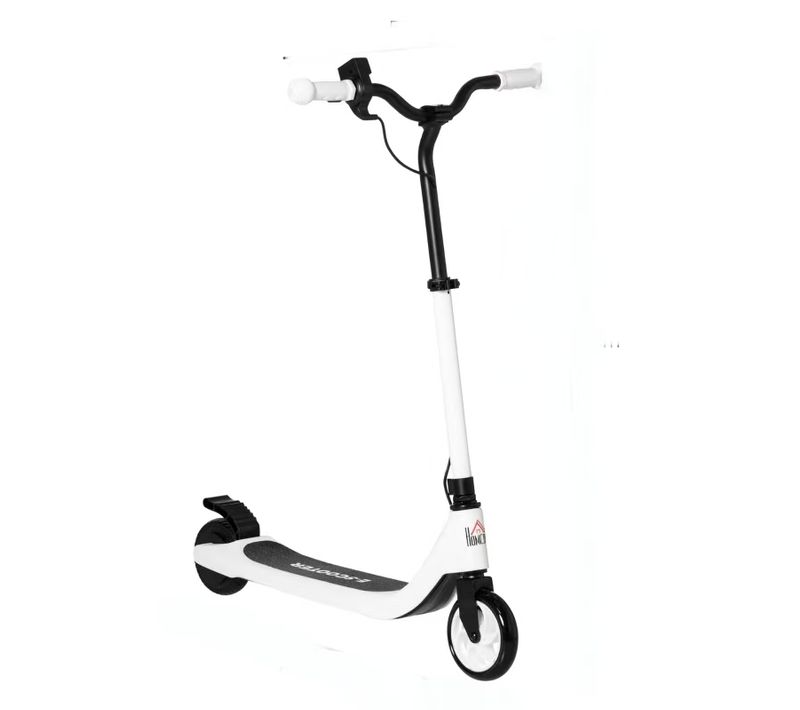 Trotinette Électrique Enfant - Autonomie 6 Km, Cadre Acier - 6 Ans Et + - Noir/blanc