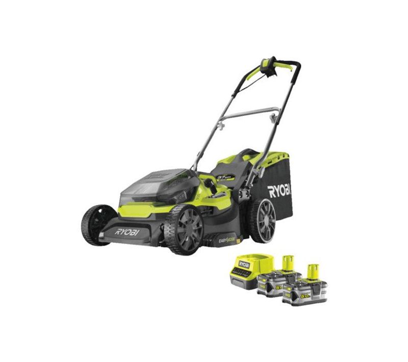 Ryobi - Tondeuse Poussée Hybride 36v (alimentation Par 2 Batteries One+™) - Coupe 37 Cm + 2 Batteri