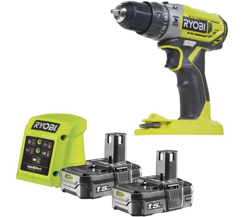Perceuse-visseuse à Percussion Compacte 18 V 40 Nm Avec 2 Batteries
