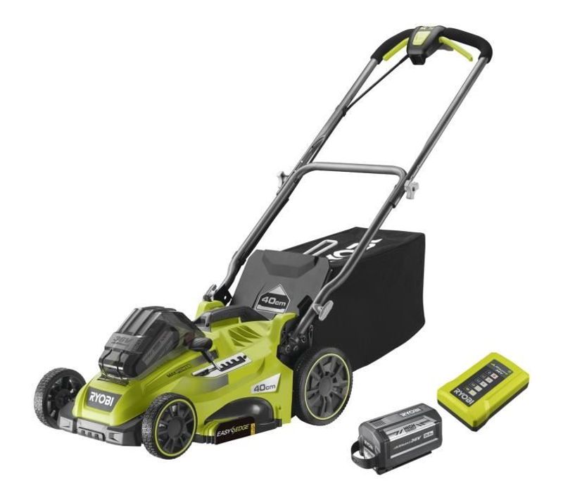 Ryobi - Tondeuse 36v Power Assist™ - Ø Coupe 40 Cm - Ramassage Et Mulching + Batterie 6,0 Ah High E