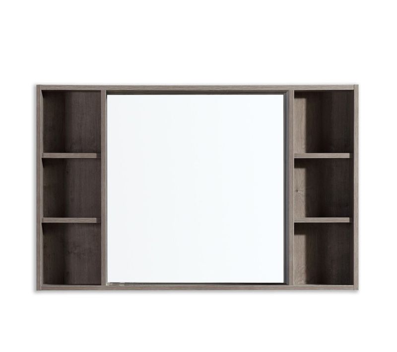 Armoire De Salle De Bain Avec Miroir Chêne Brun 120 Cm Aquanoma