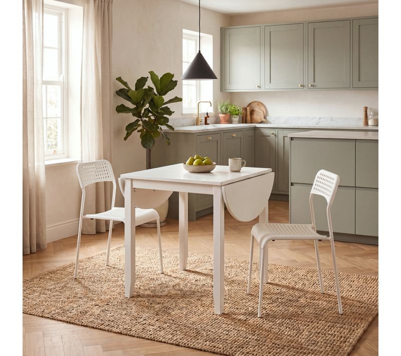 Table extensible L.80/140 cm LISA Blanc