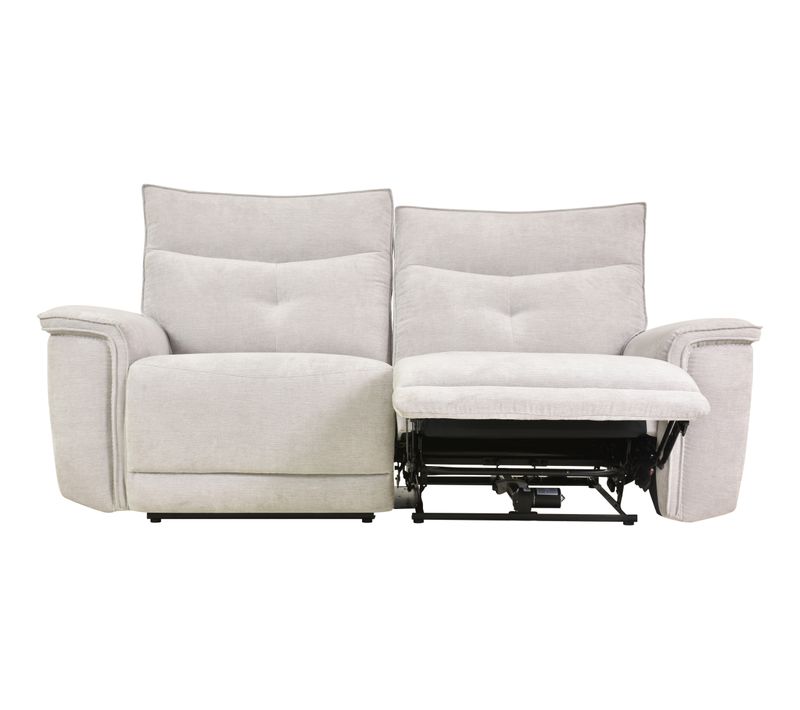Canapé relax 3 places 2 moteurs ADAM tissu gris beige