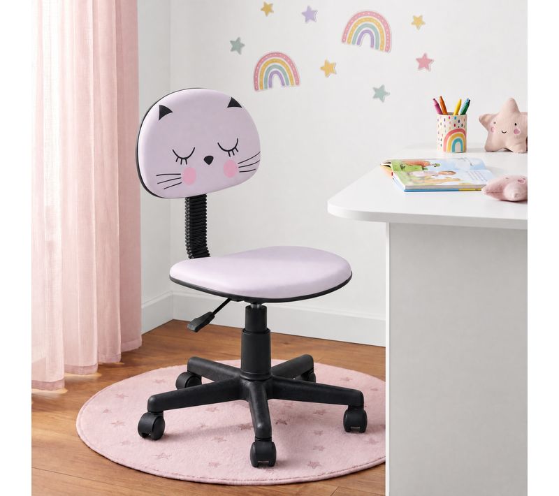 Chaise dactylo enfant MIAOU Gris