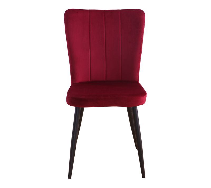 Chaise en velours CLOHE figue