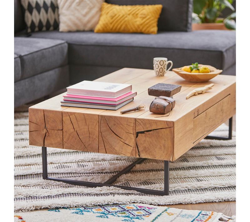 Table basse WOODS Placage chêne