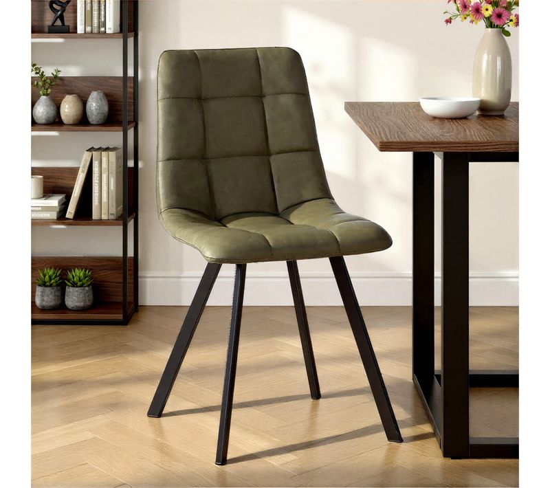 chaise SAVINA polyuréthane kaki