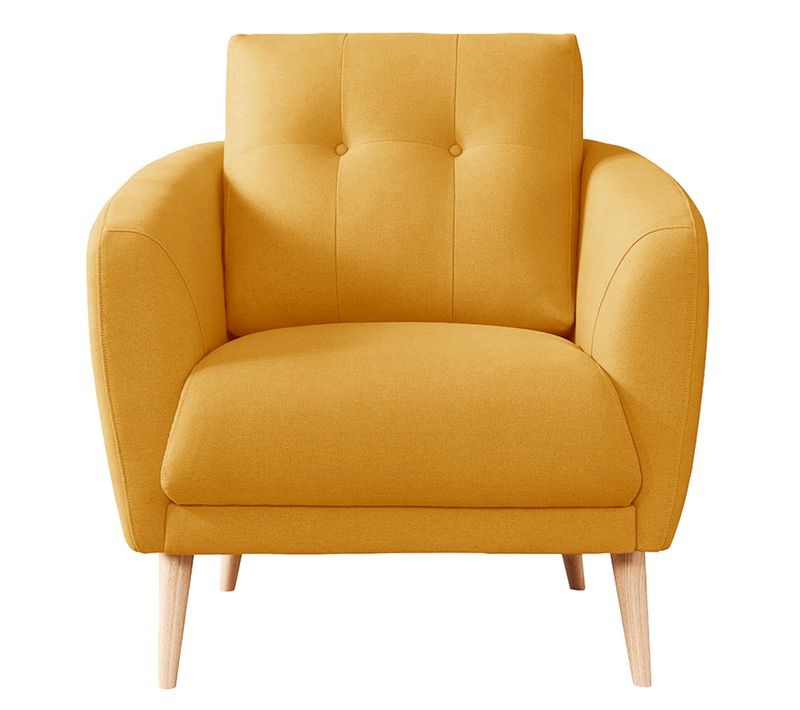 Fauteuil ZOE II tissu jaune
