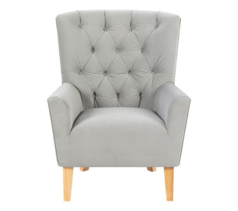 Fauteuil fixe ARTHURO tissu gris