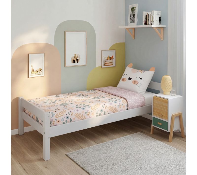 Lit 90x190 cm BLOOM Blanc