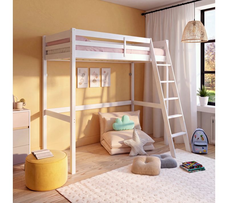Mezzanine 90x190 cm BLOOM Blanc