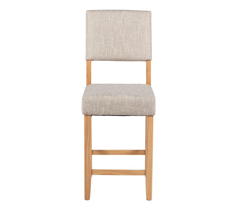 Tabouret de bar H.64 cm MARYSE tissu gris
