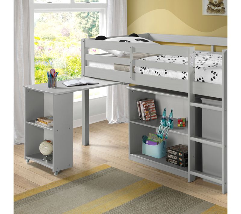 Option bureau pour lit mi-haut BLOOM Gris