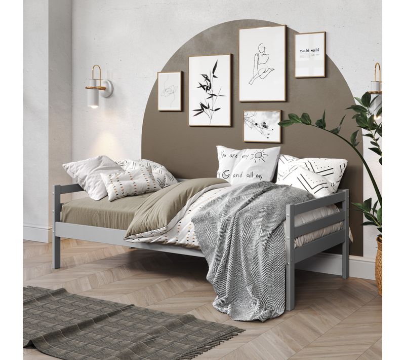 Lit cozy 90x190 cm BLOOM Gris