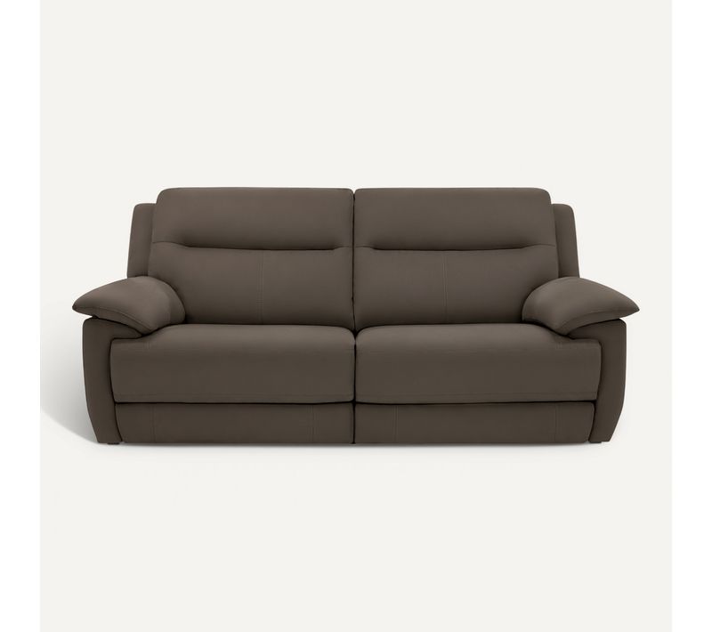 Canapé 3 places 2 relax électrique CURTISS III tissu marron