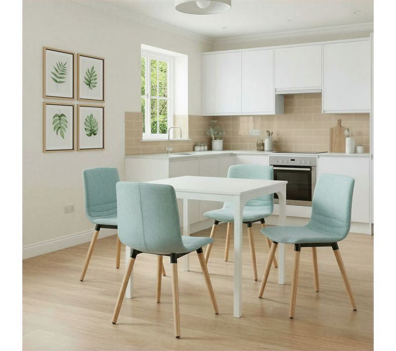 Table carrée EMILIE blanc