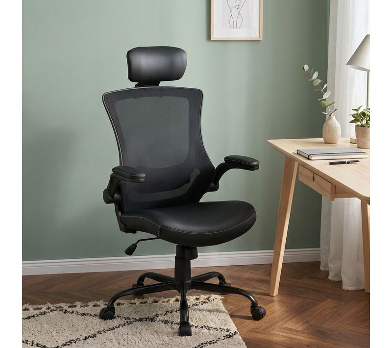Fauteuil de bureau ergonomique gamer MERLON tissu noir