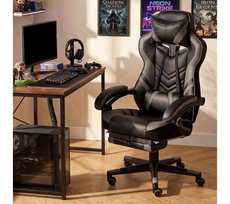 Fauteuil de bureau ergonomique RELOAD Noir et gris