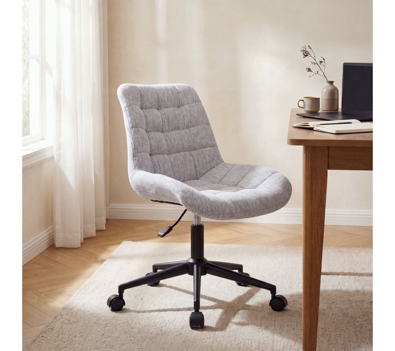 Fauteuil de bureau NEVENA en tissu gris