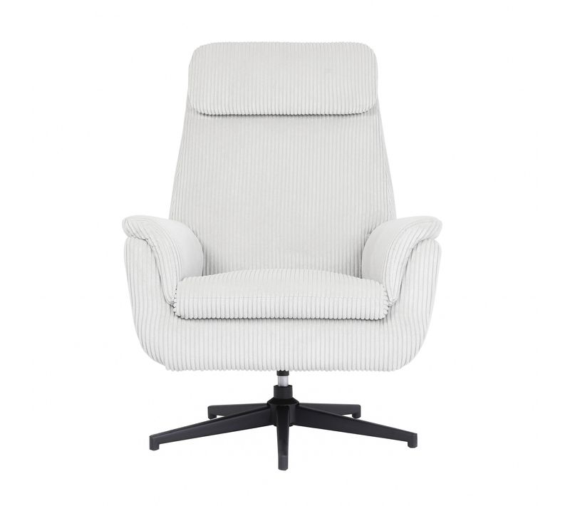 Fauteuil pivotant JONAS tissu beige