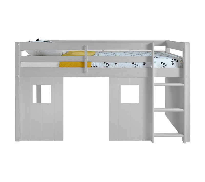 Option 3 panneaux cabane BLOOM pour lit mi-haut Gris