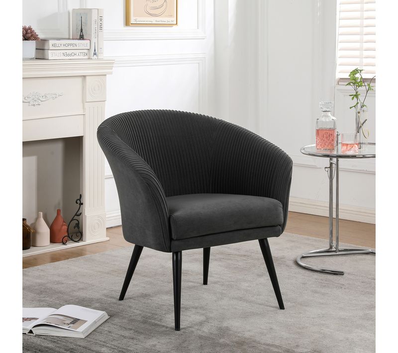 Fauteuil MARCUS tissu gris foncé