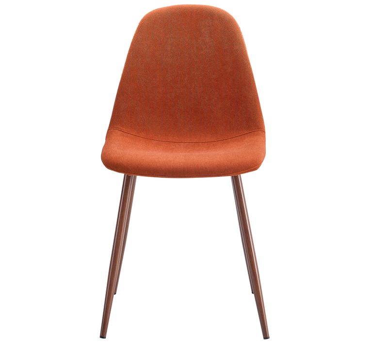 Chaise velours côtelé LYNETTE terracota