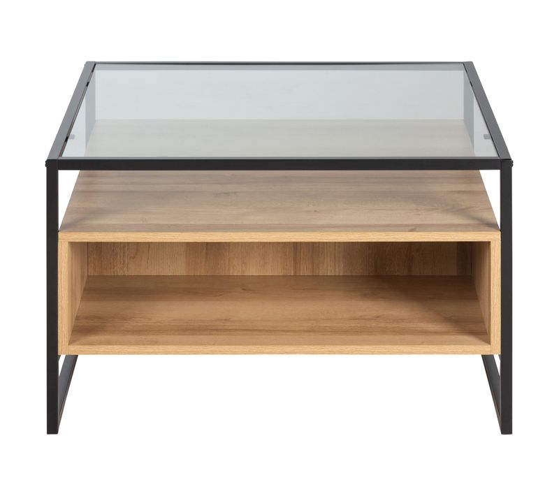 Table basse UTAH Imitation chêne et noir