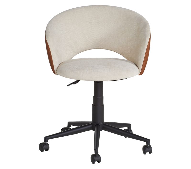 Fauteuil de bureau EDENA beaige et marron