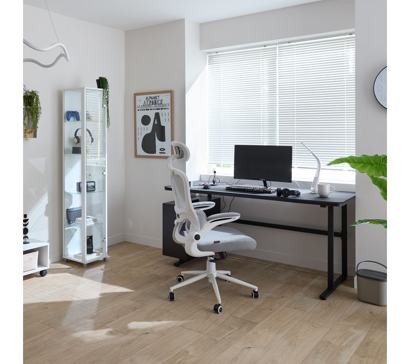 Fauteuil gamer BXGAMING gris et blanc FLUXY