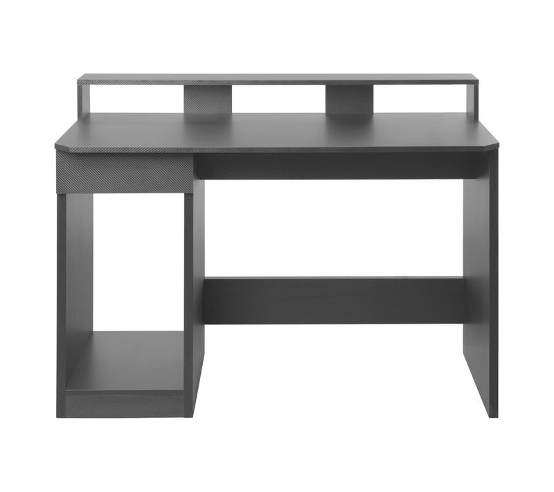 Bureau gamer LED 1 tiroir ROCKET noir