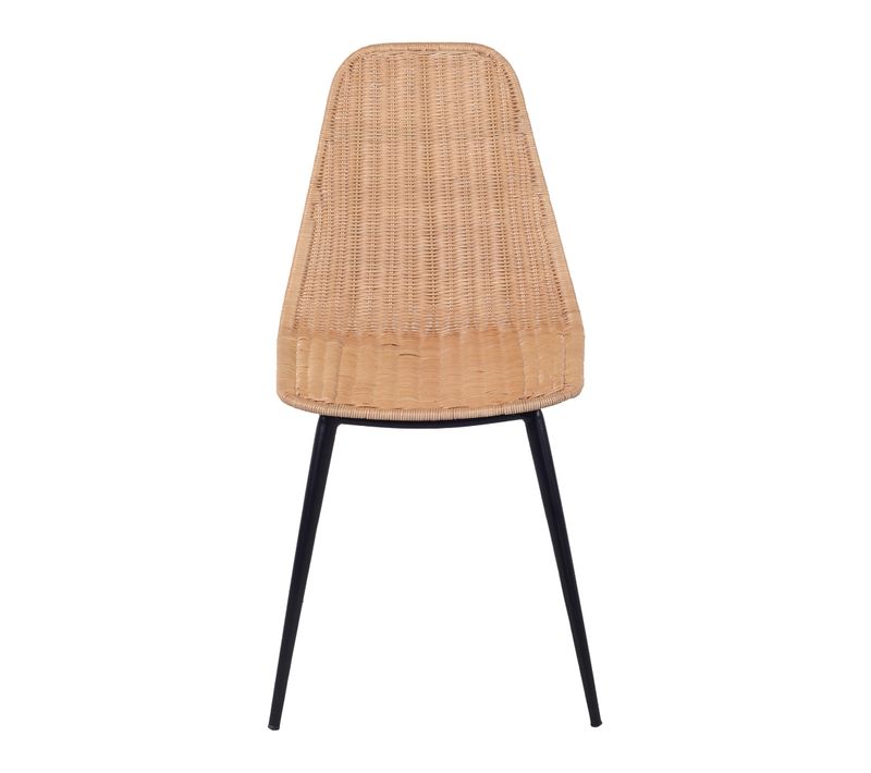 Chaise rotin et métal Lynette Naturel