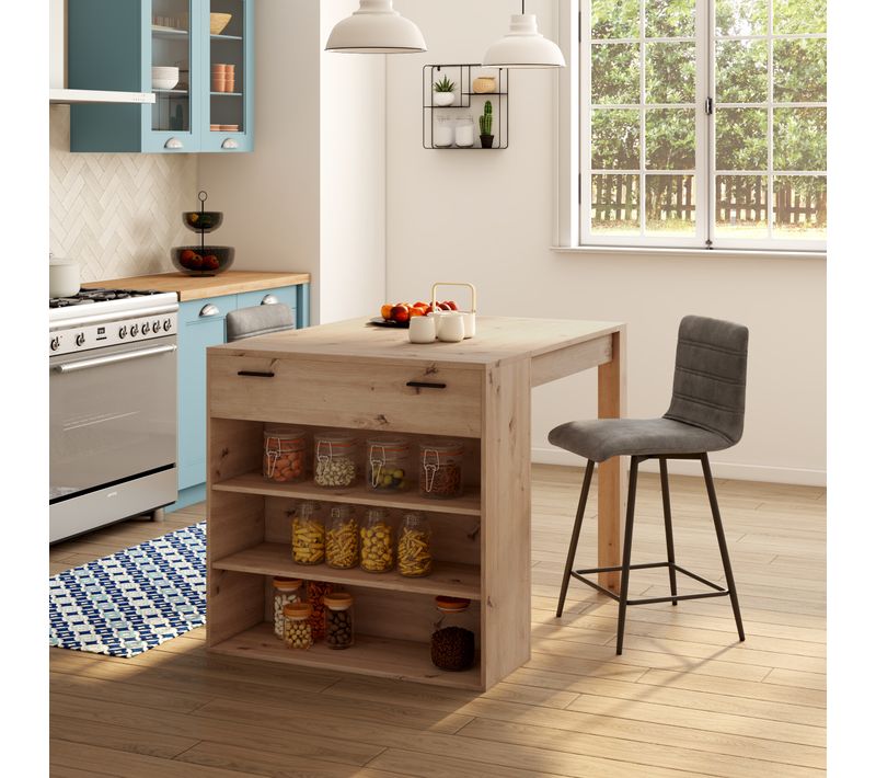 Tabouret bar H 63 Clara Gris