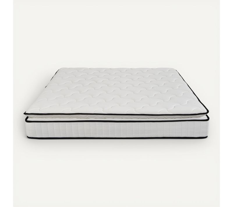 Matelas 160x200 cm ressorts + surmatelas avec mémoire de forme CLEOPATRE ép.22 cm