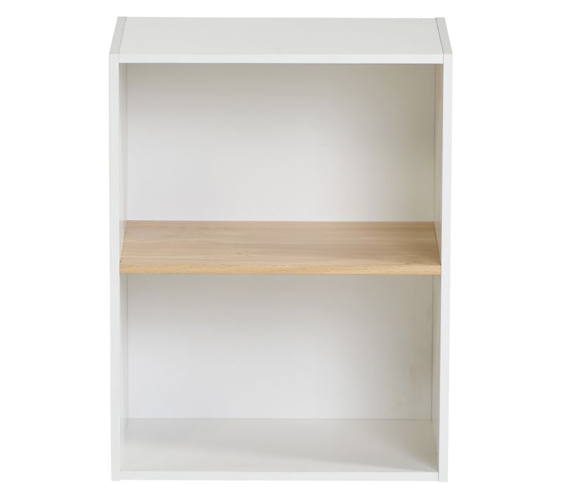 Etagére 2 cases POYANG 3 Blanc et imitation chêne