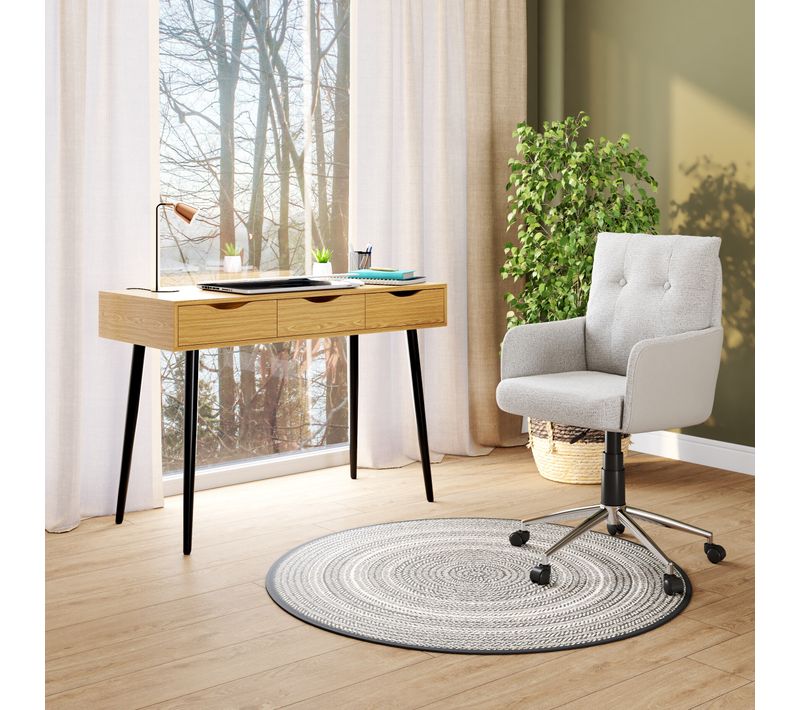 Fauteuil de bureau ANAIS Bicolore gris clair et foncé