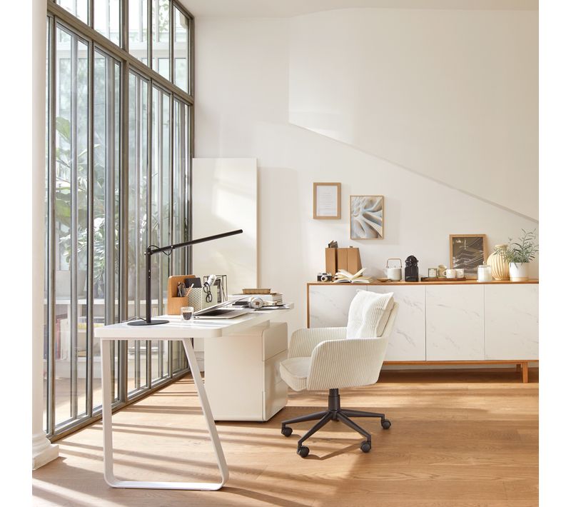 Bureau avec 3 tiroirs TINO Blanc