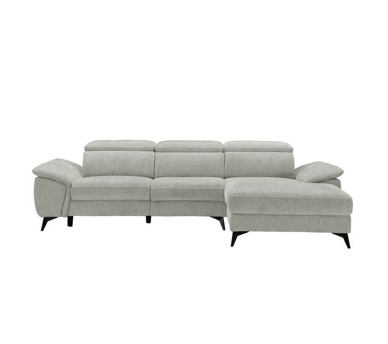 Canapé angle relax méridienn d NEWPORT III tissu gris foncé